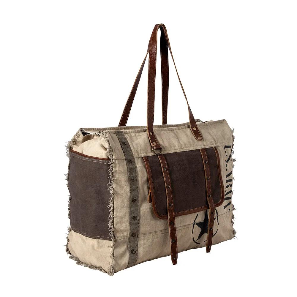 Army Motif Weekender Bag