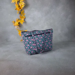 Baby Bag /Diaper bag/Hospital Bag Green Colour with Red Flower Design.