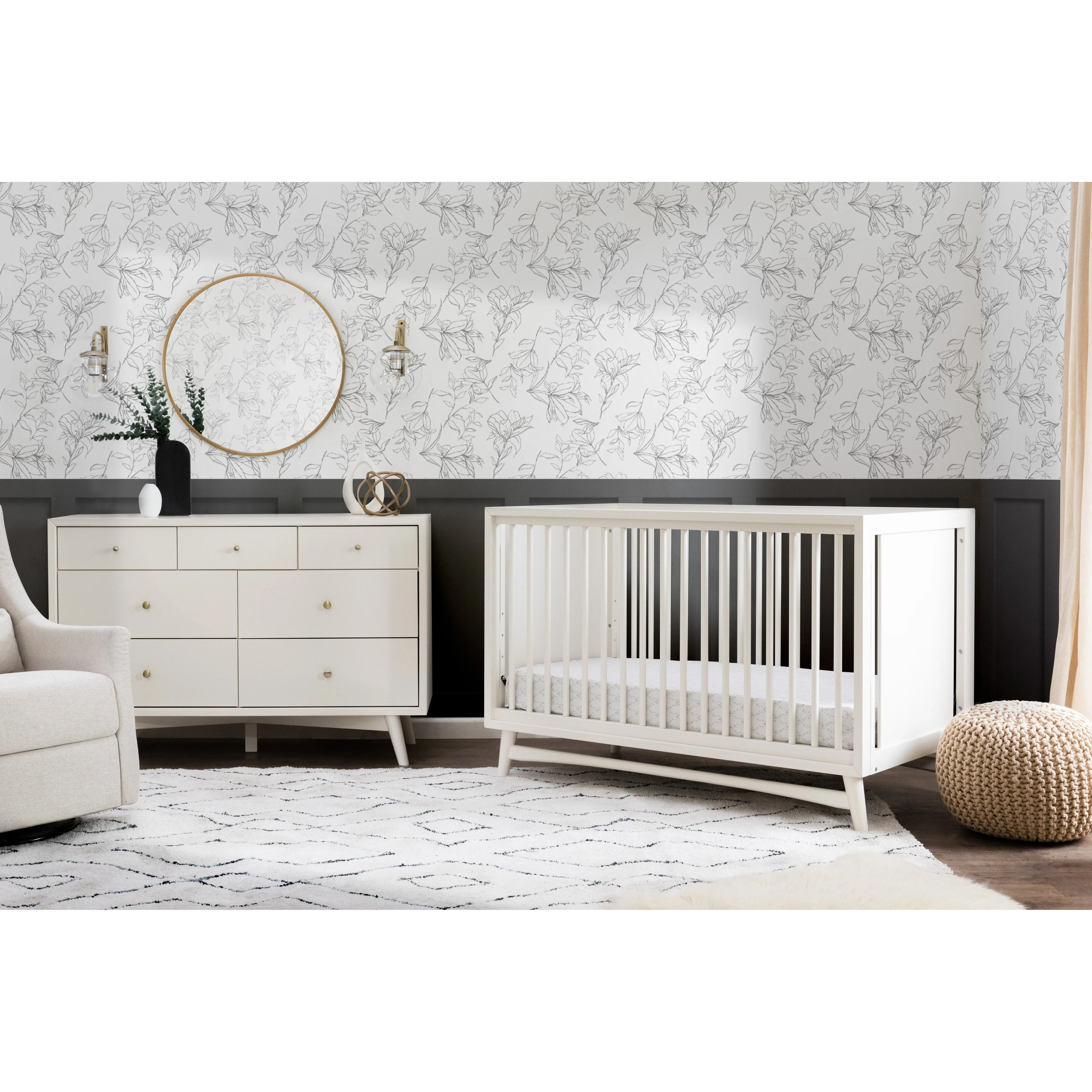 Babyletto Peggy 3-in-1 Convertible Crib with Toddler Bed Conversion Kit