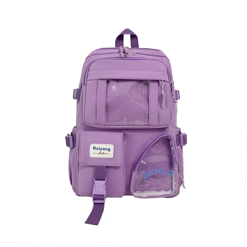 Back to school backpack Cute  Muti-Pocket Nylon Bag Backpacks For Teenage Girls Fashion College Student Back Pack Mochila Feminina