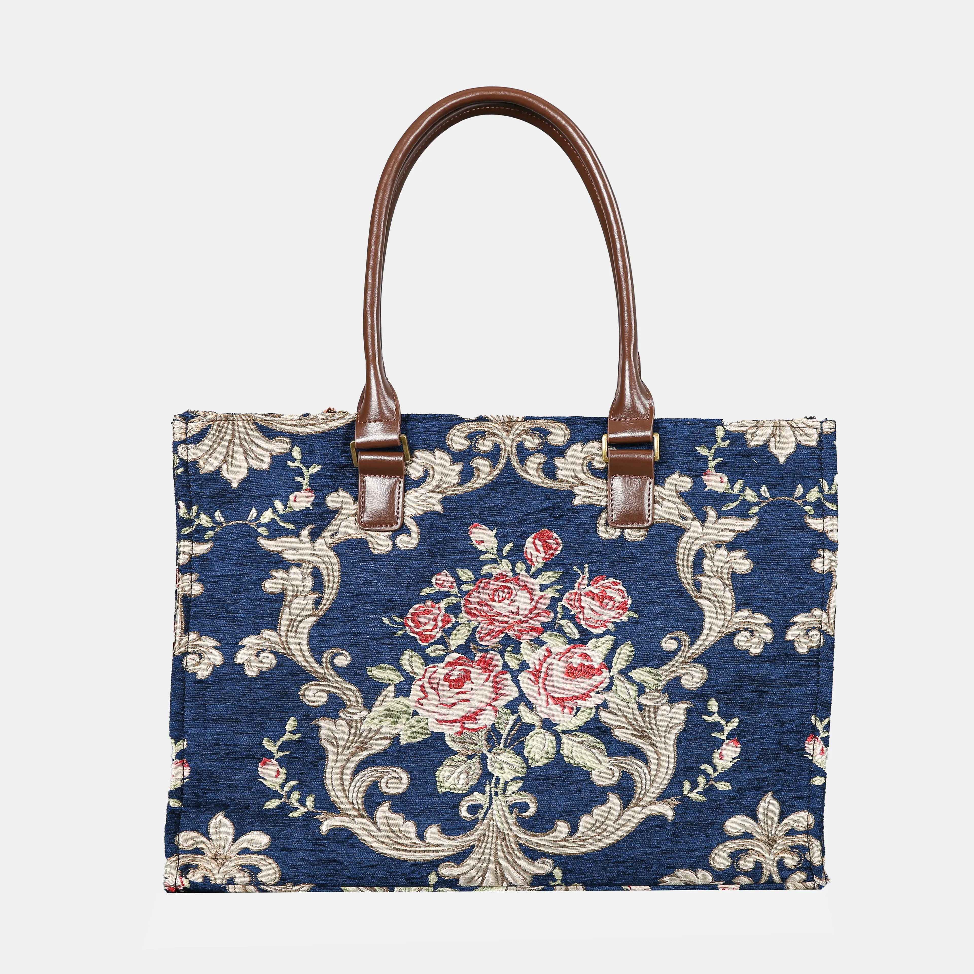 Baroque Garden Blue Laptop Work Tote