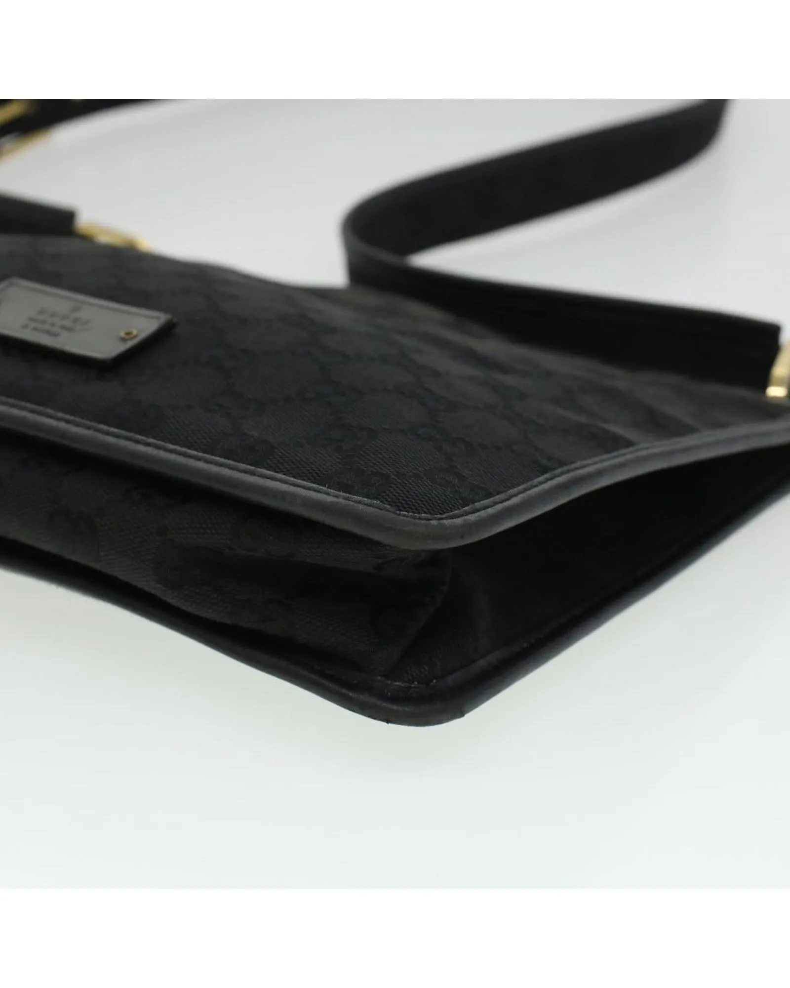 Black GG Canvas Shoulder Bag