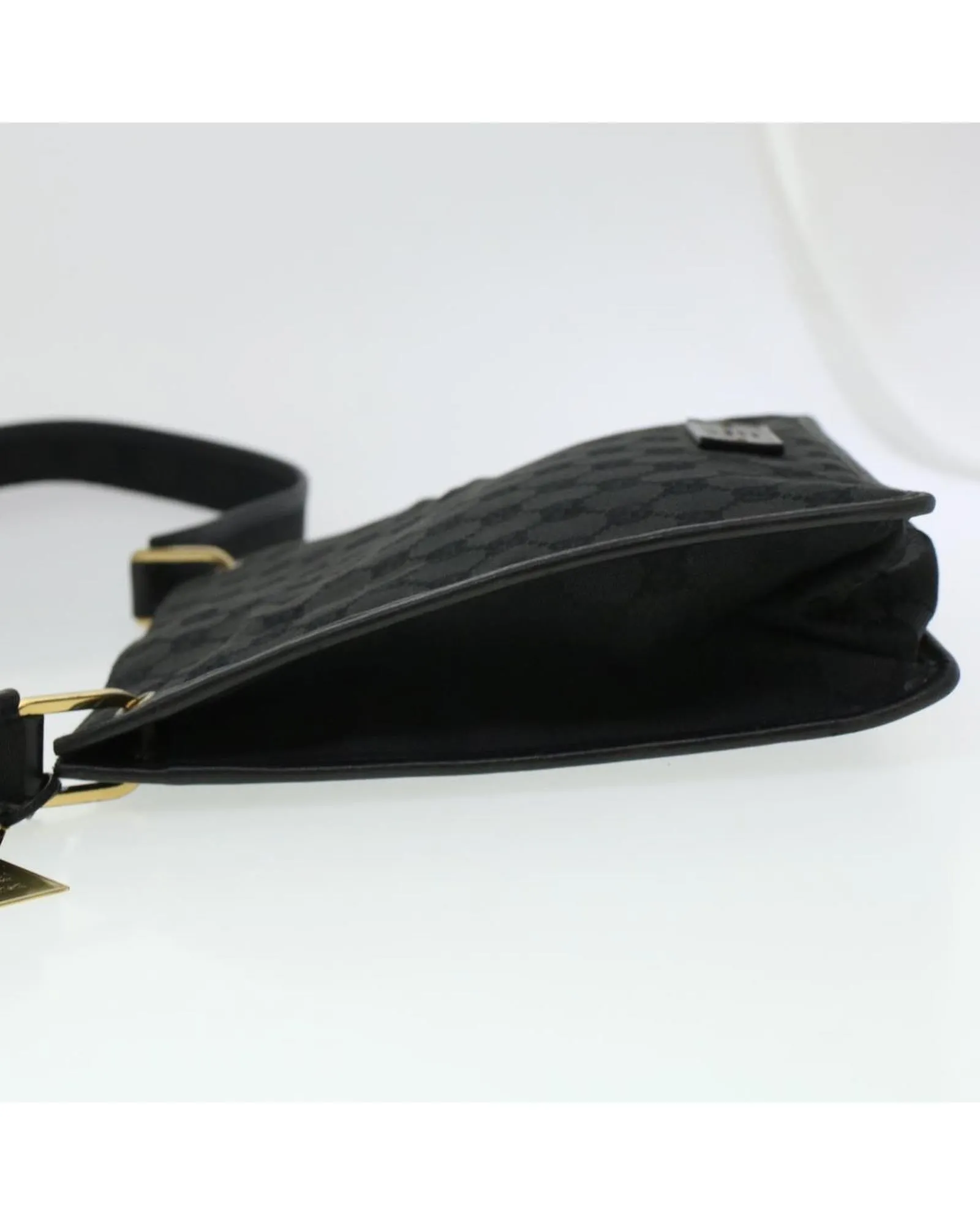 Black GG Canvas Shoulder Bag