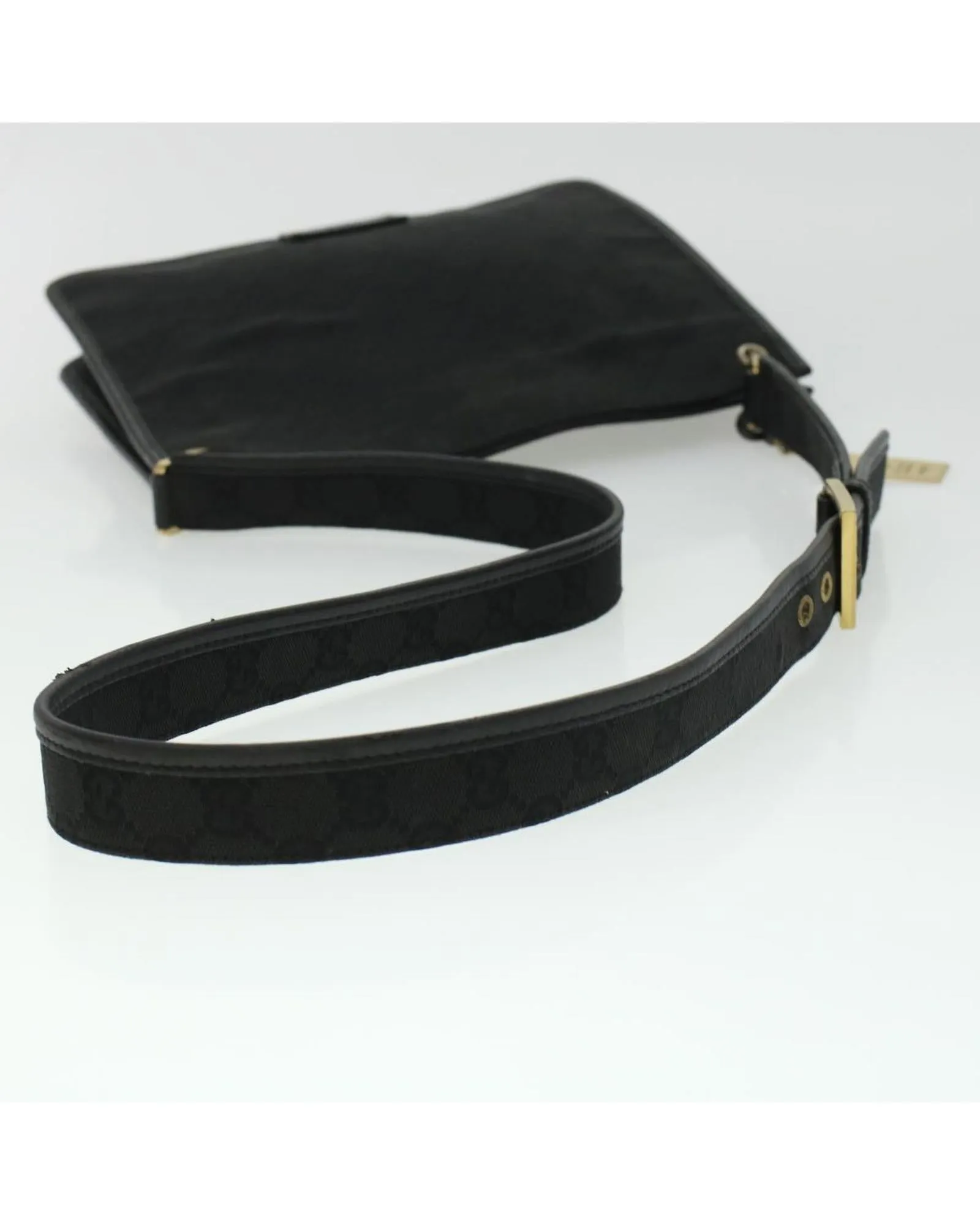 Black GG Canvas Shoulder Bag