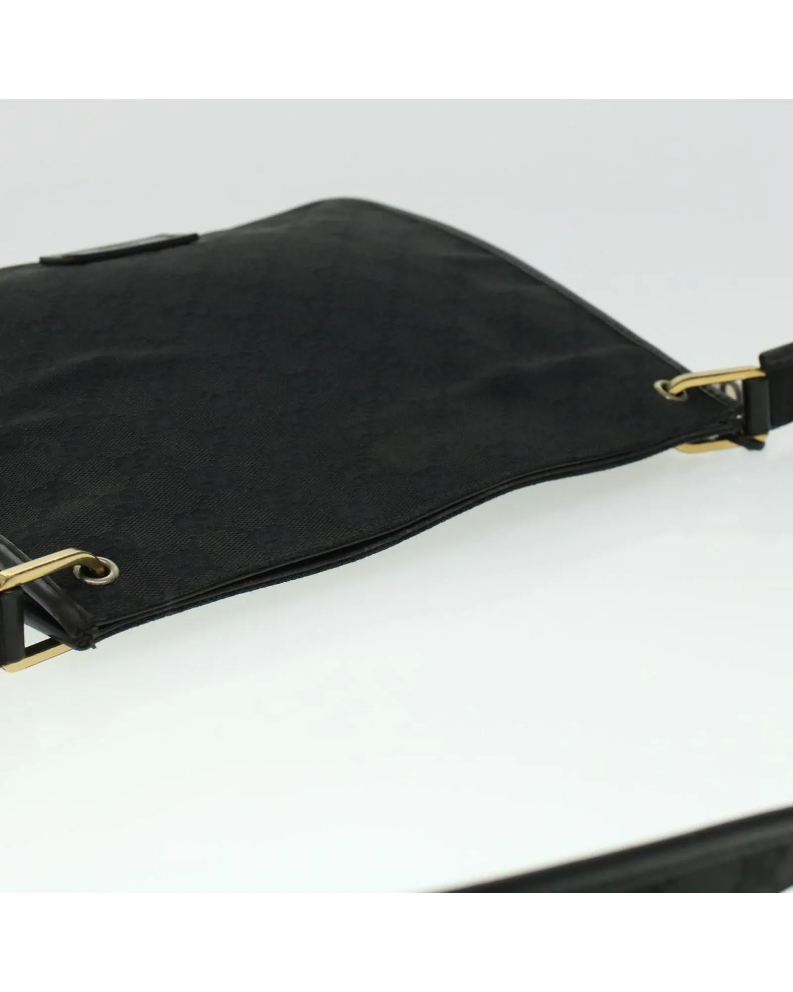 Black GG Canvas Shoulder Bag