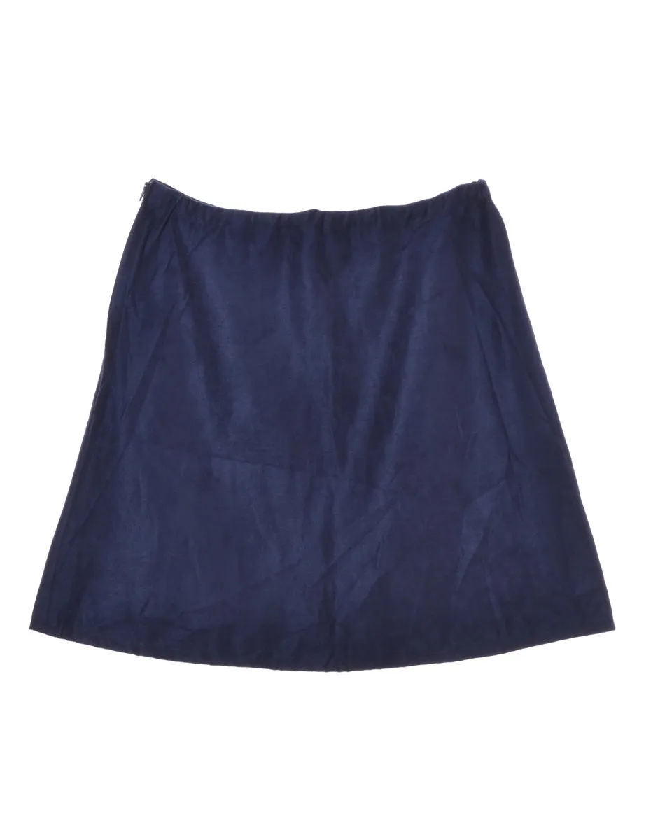 Blue Suede Skirt