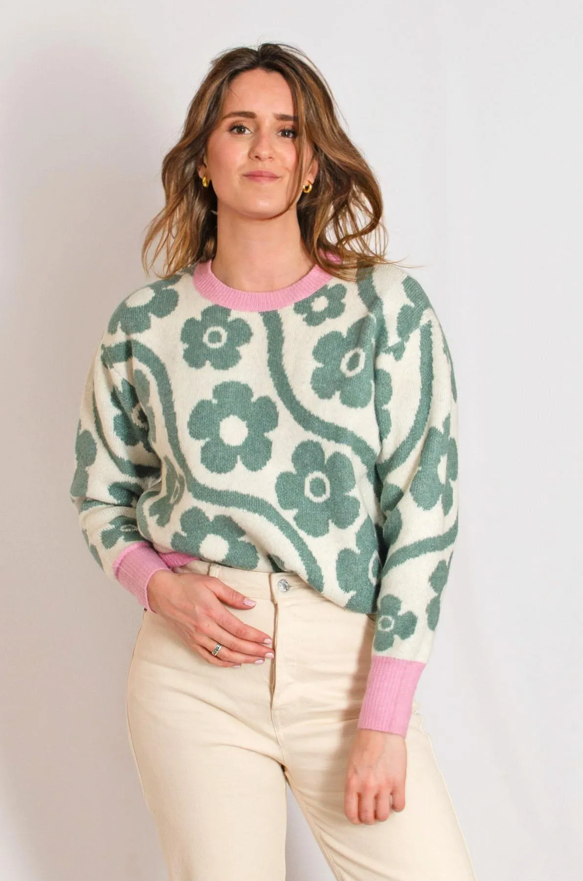 Bold Flower Knit Jumper