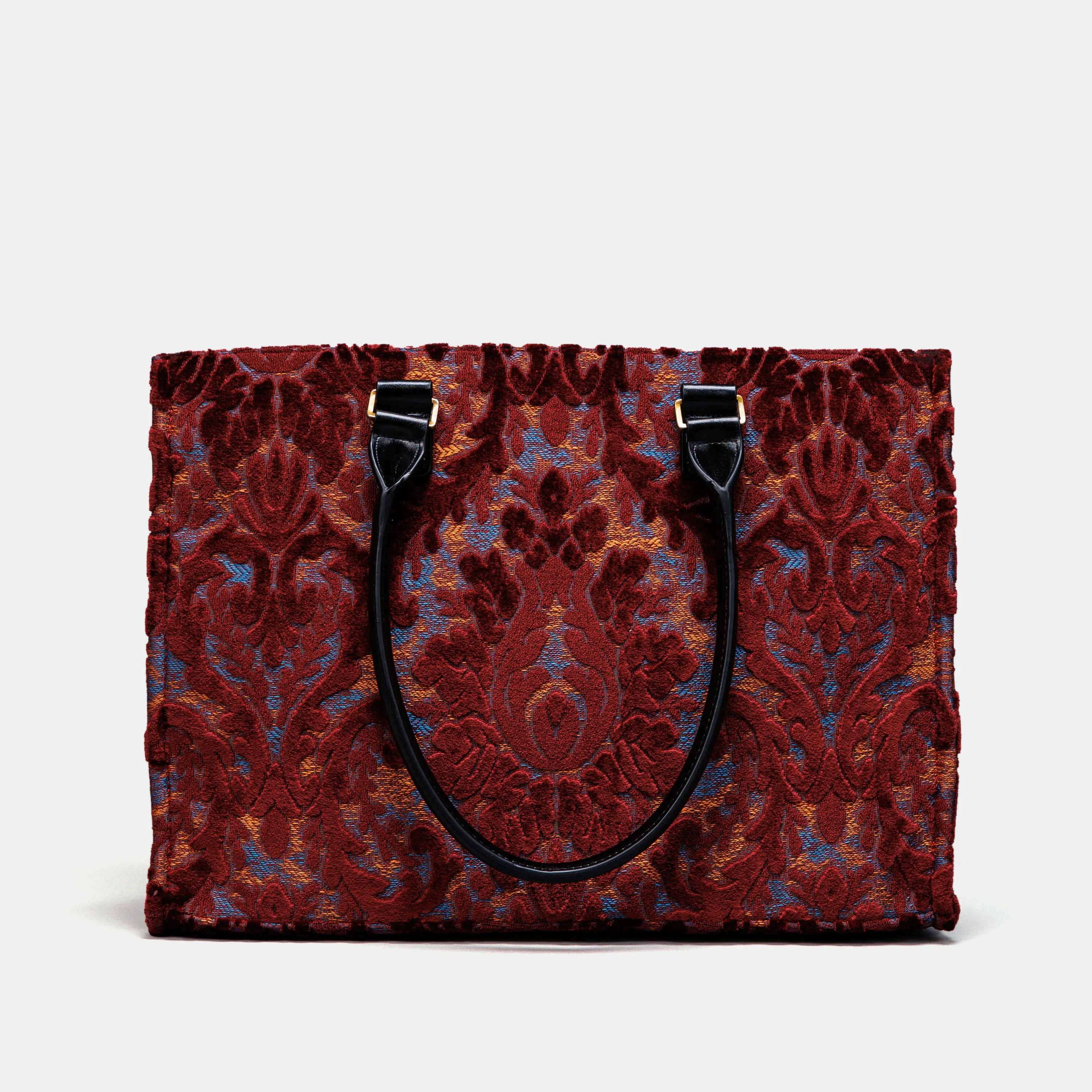 Burnout Velvet Wine Laptop Work Tote