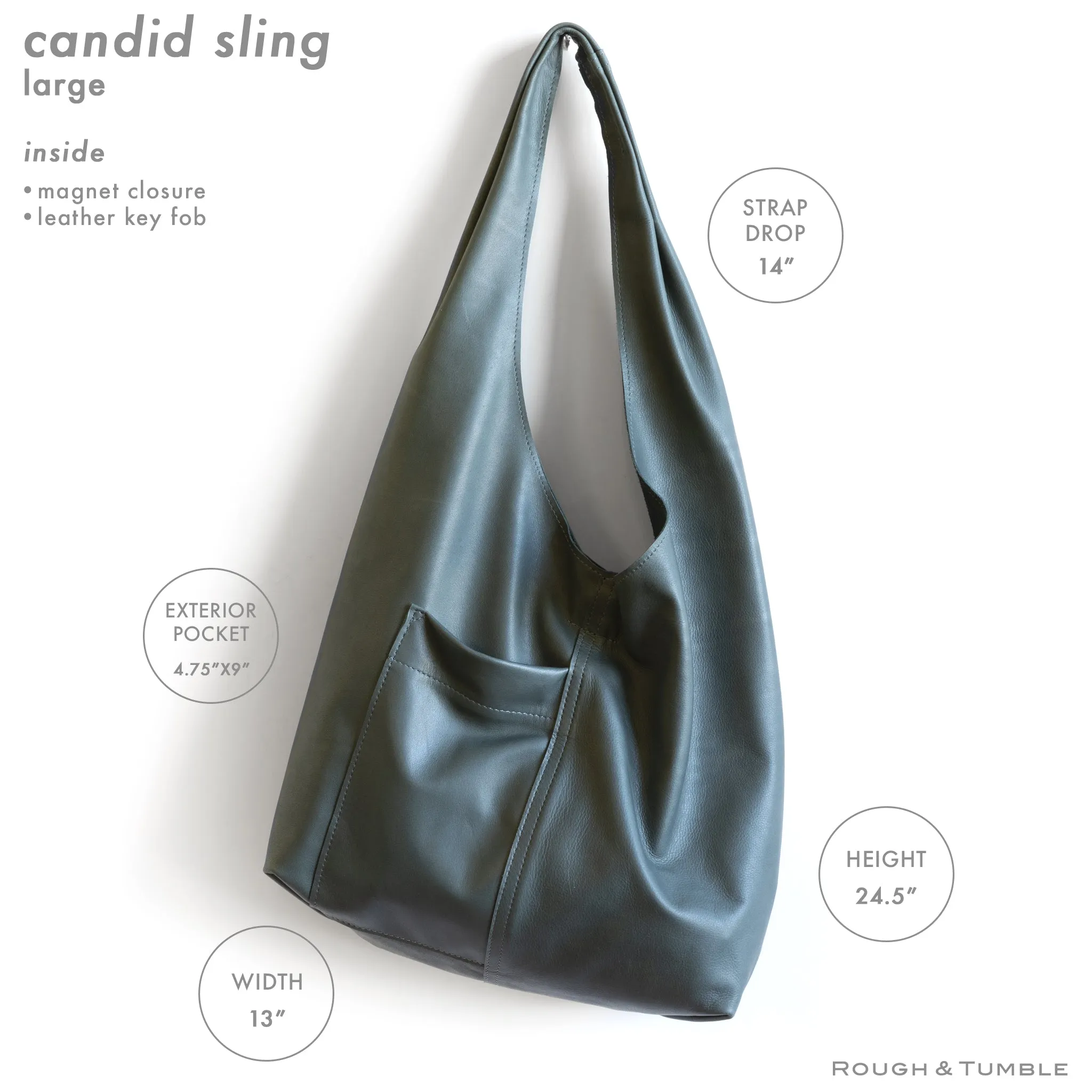 candid sling | outer pockets | large