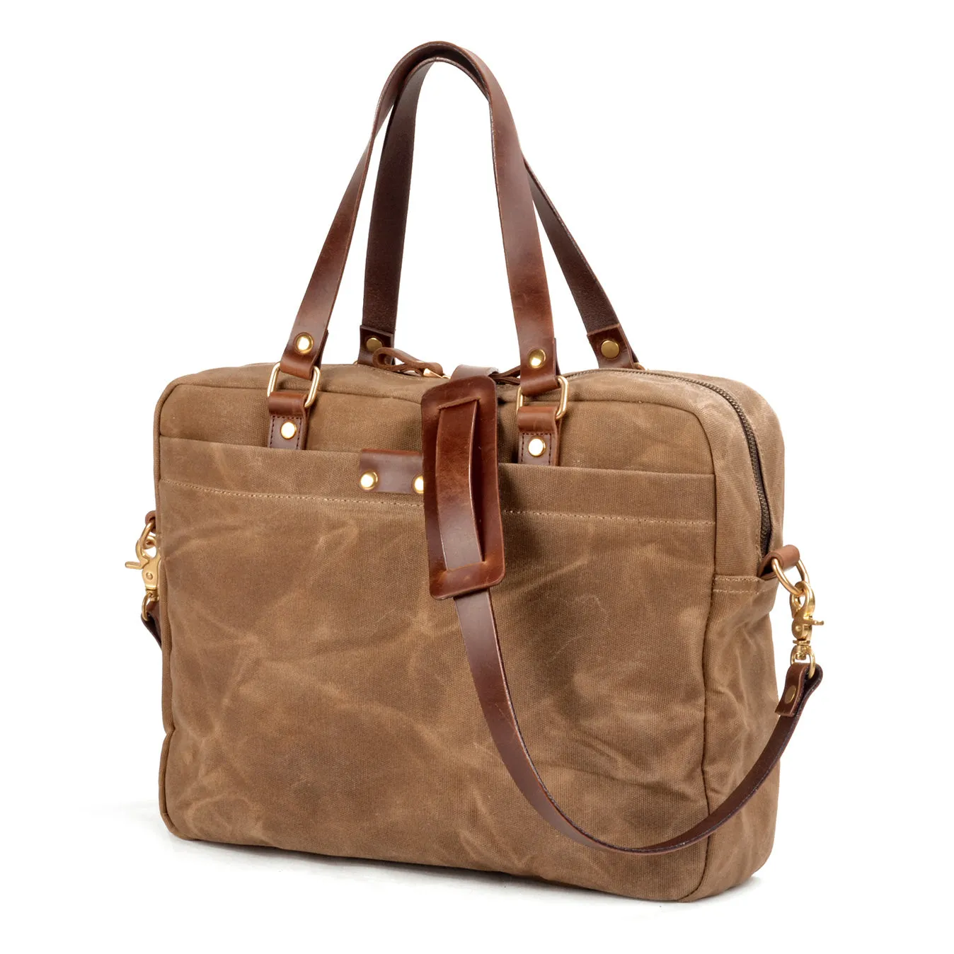 Canvas Briefcase Laptop Bag,Satchels Waxed Canvas For Men-i7bags