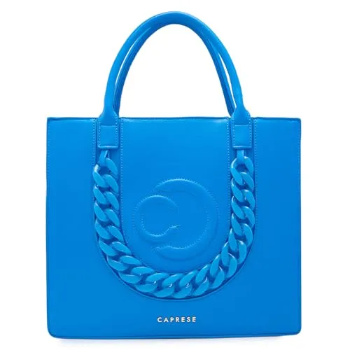 Caprese Roxana Tote Bag, Medium-Blue | Stylish Handbag for Women | Spacious, Versatile Office & Daily Essentials Tote | Top Zip Closure