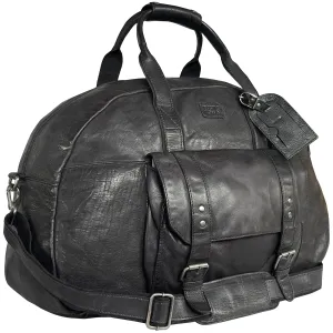 Casanova Leather Duffel Bag (Black)