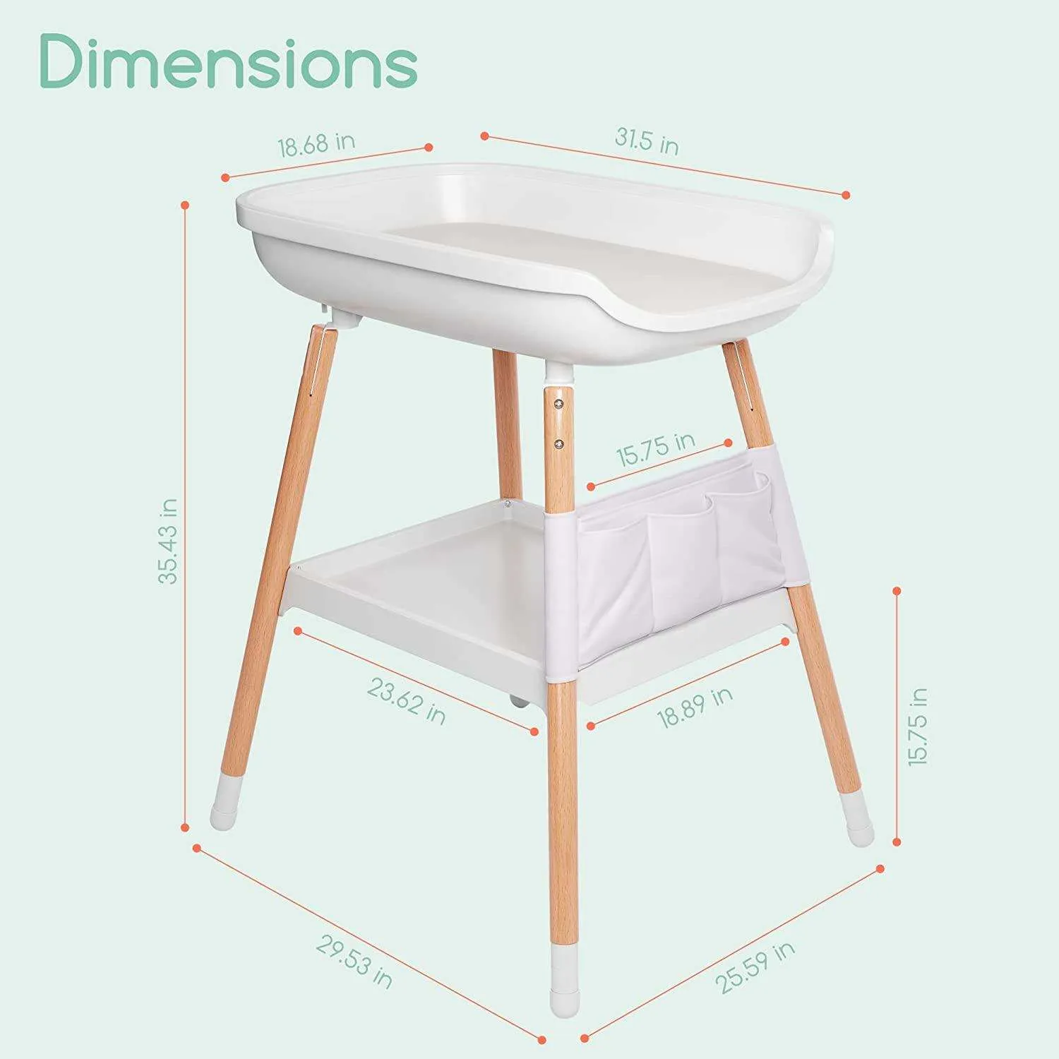 Children of Design Deluxe Diaper Changing Table with Pad