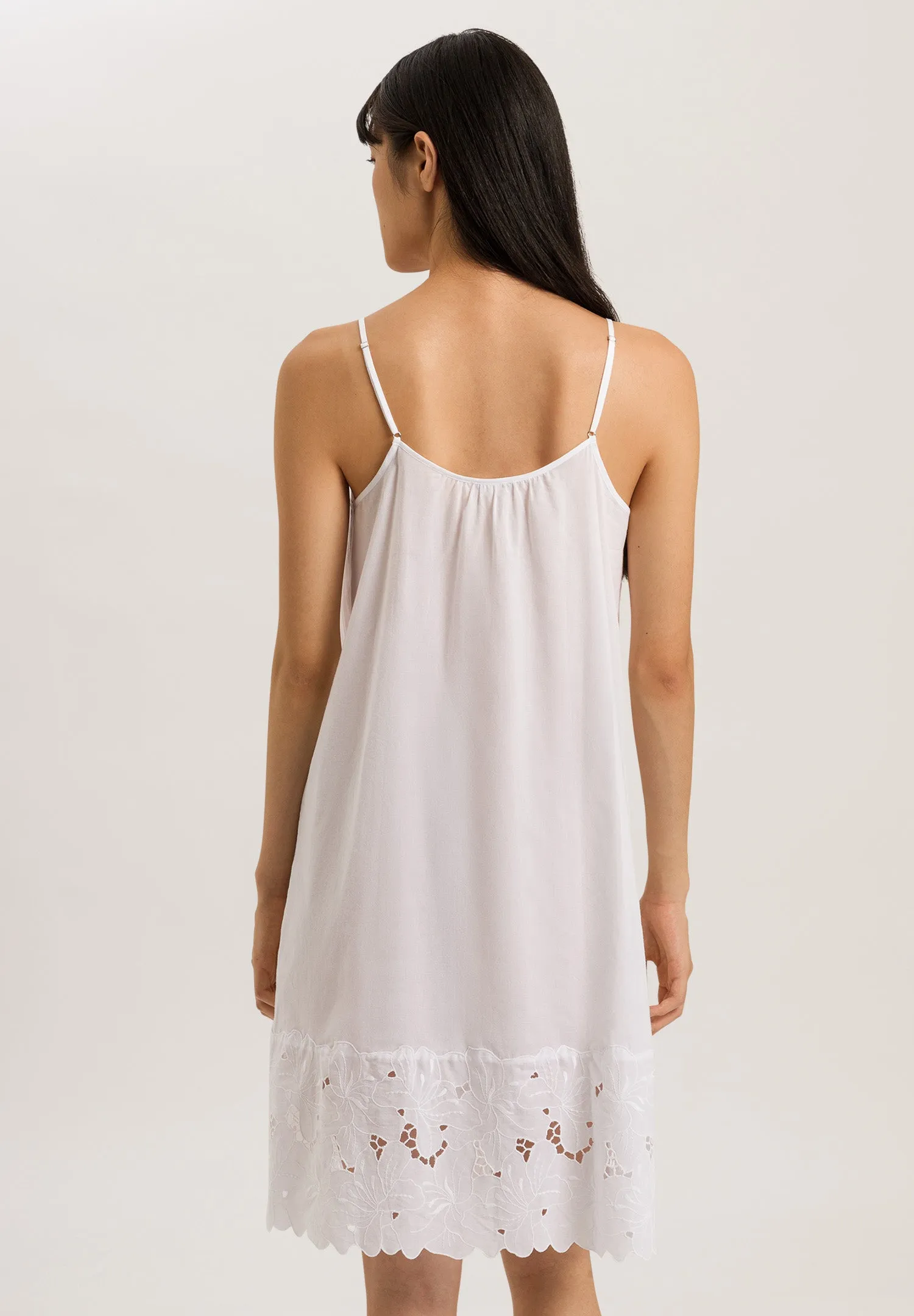 Clara Embroidered Cotton Chemise | White 74908-101