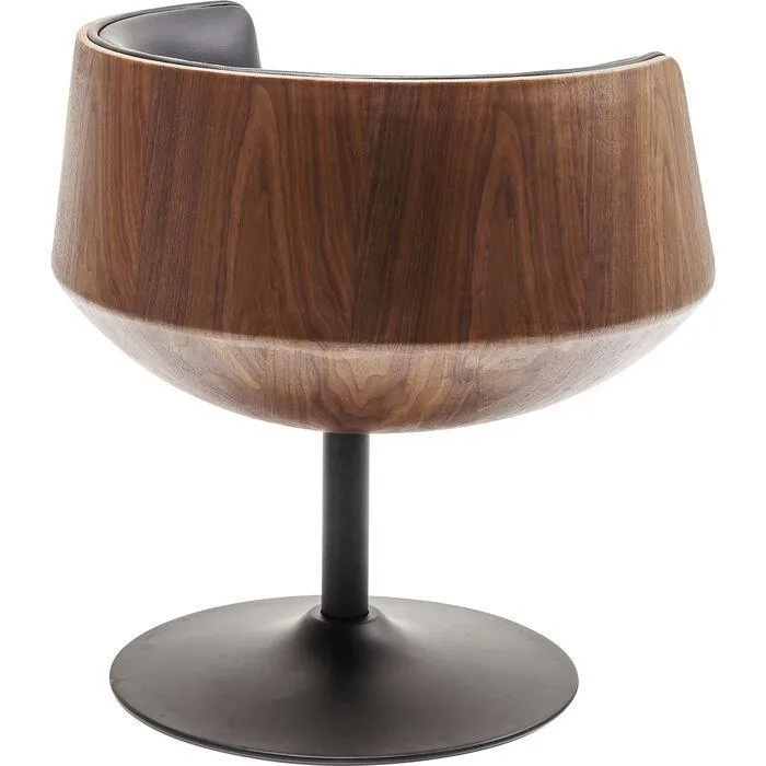 Club Walnut Swivel Armchair