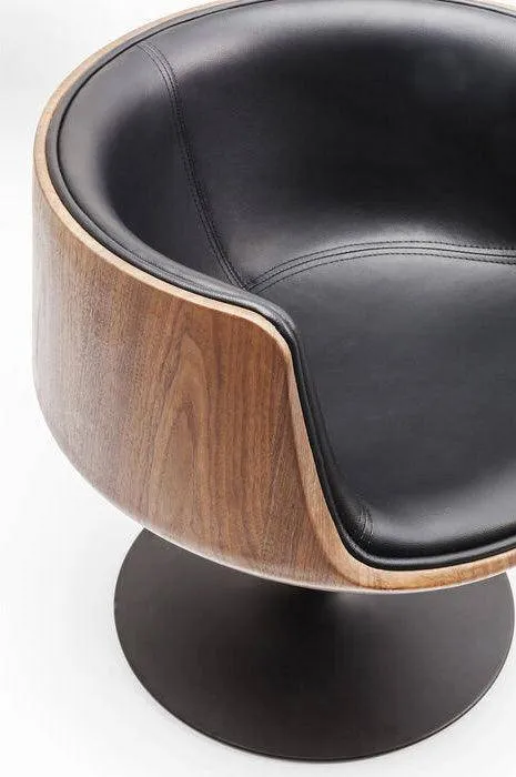 Club Walnut Swivel Armchair