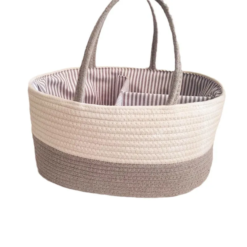 Cotton Rope Diaper Storage Caddy