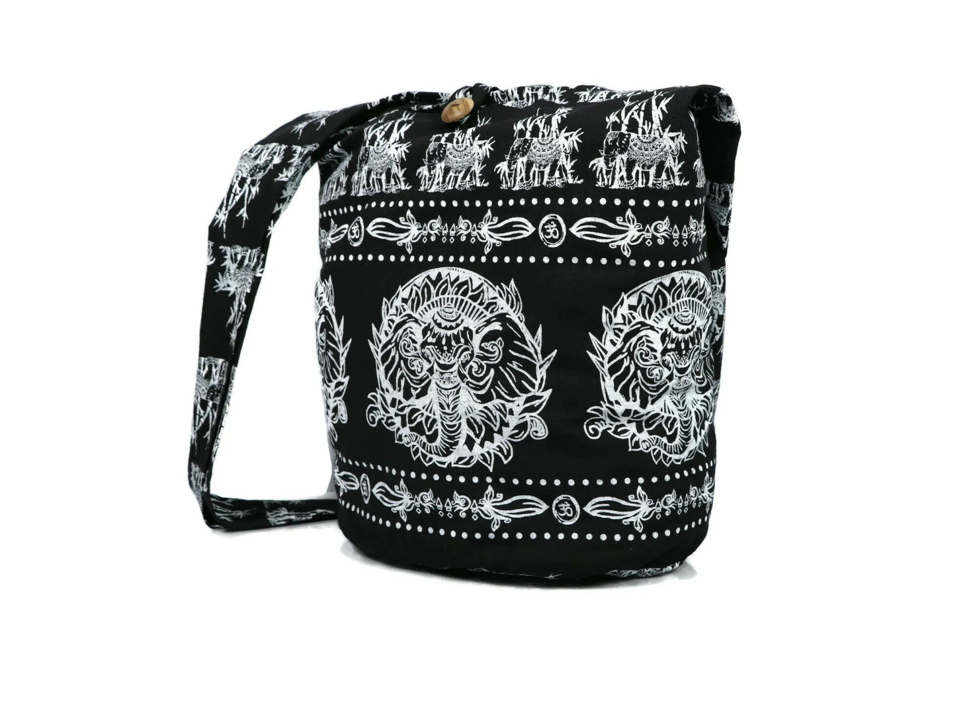 Crossbody bag Hobo Tote Sling Cotton Hippie Boho Shoulder Messenger Bag Unique Tapestry Ganesh Print