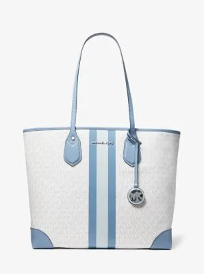 Eva Large Logo Stripe Tote Bag