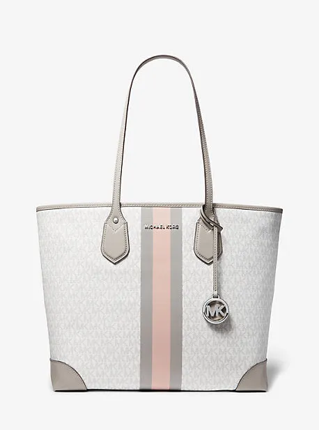 Eva Large Logo Stripe Tote Bag