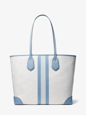 Eva Large Logo Stripe Tote Bag