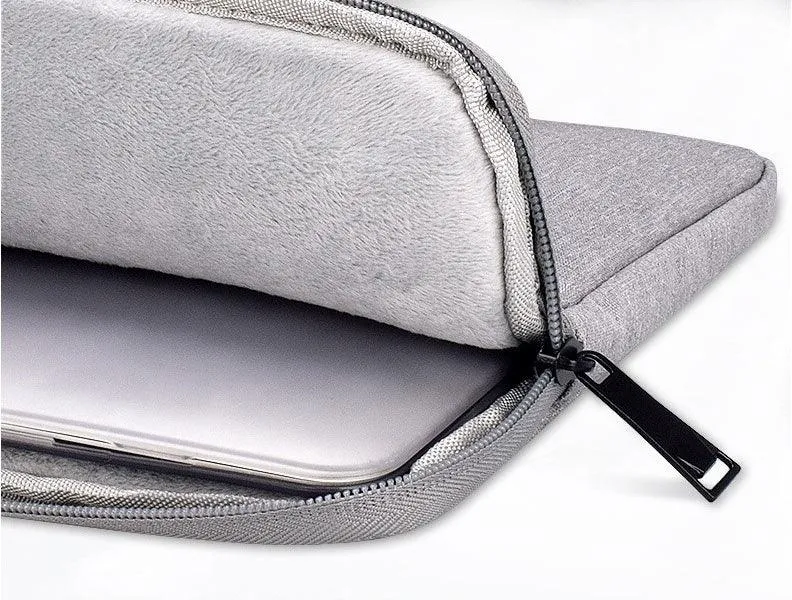 Exquisite 2in1 Sleek And Stylish Padded Inner Designed Laptop Sleeve-Grey