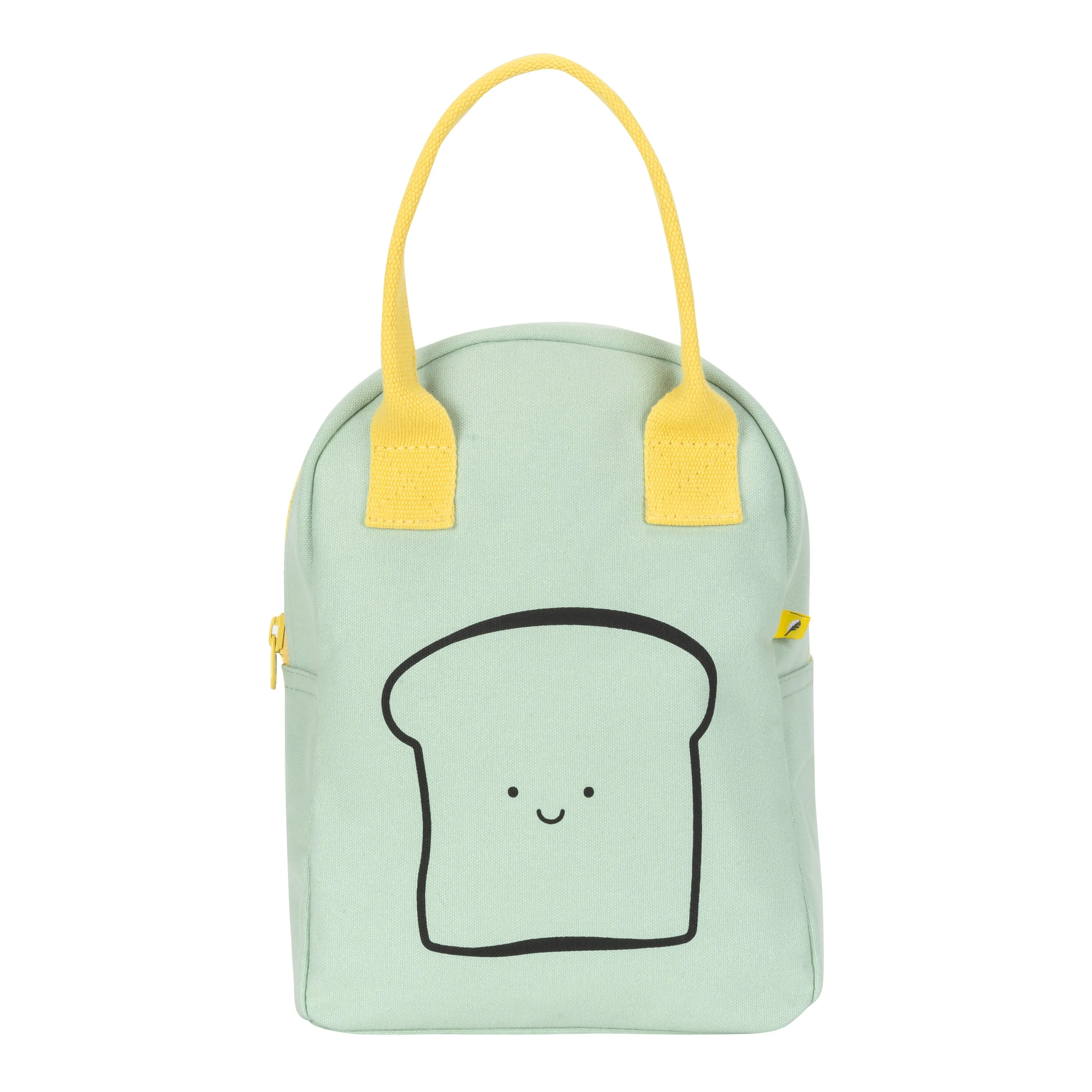 Fluf Zipper Lunch Bag - Happy Bread Mint