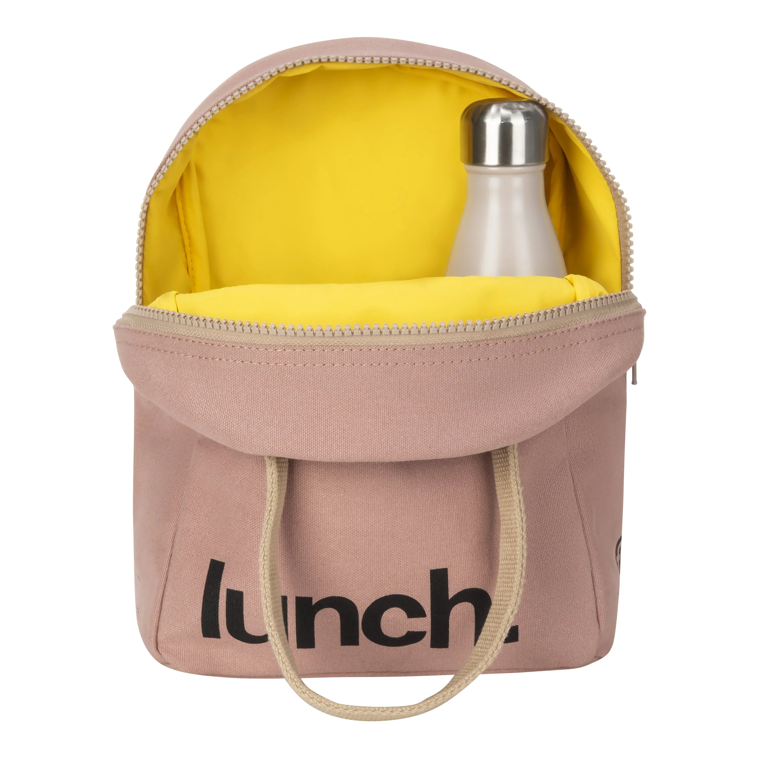 Fluf Zipper Lunch Bag - Mauve/Pink