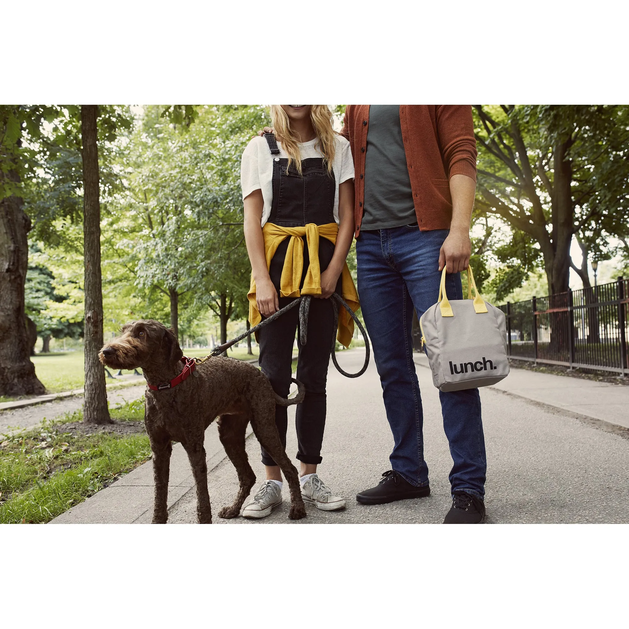 Fluf Zipper Lunch Bag - Mauve/Pink