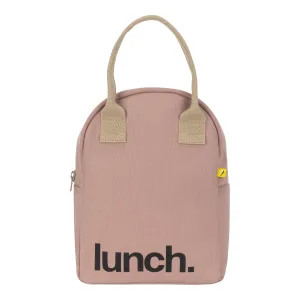 Fluf Zipper Lunch Bag - Mauve/Pink