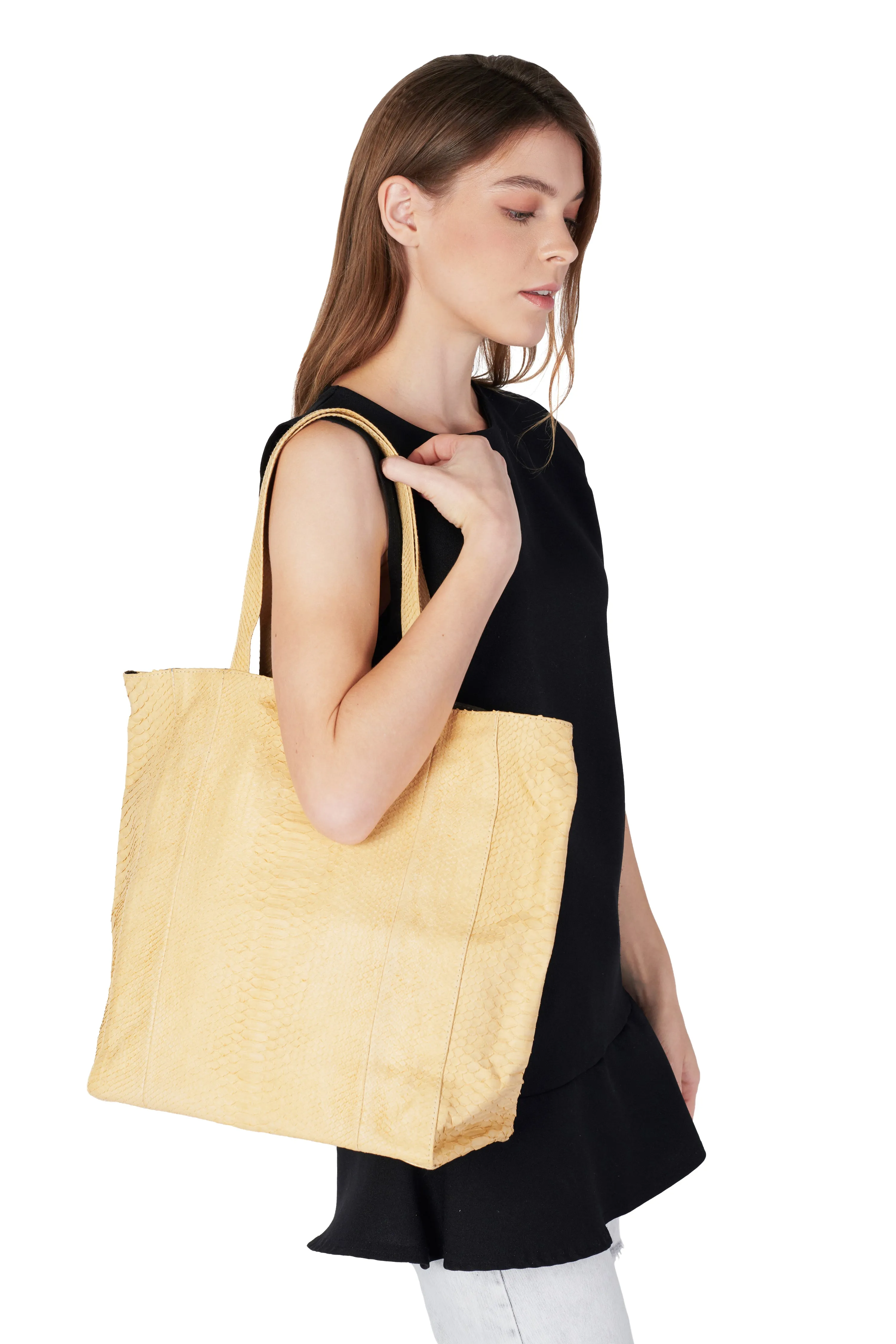 Goa Beige Shopper Tote Bag