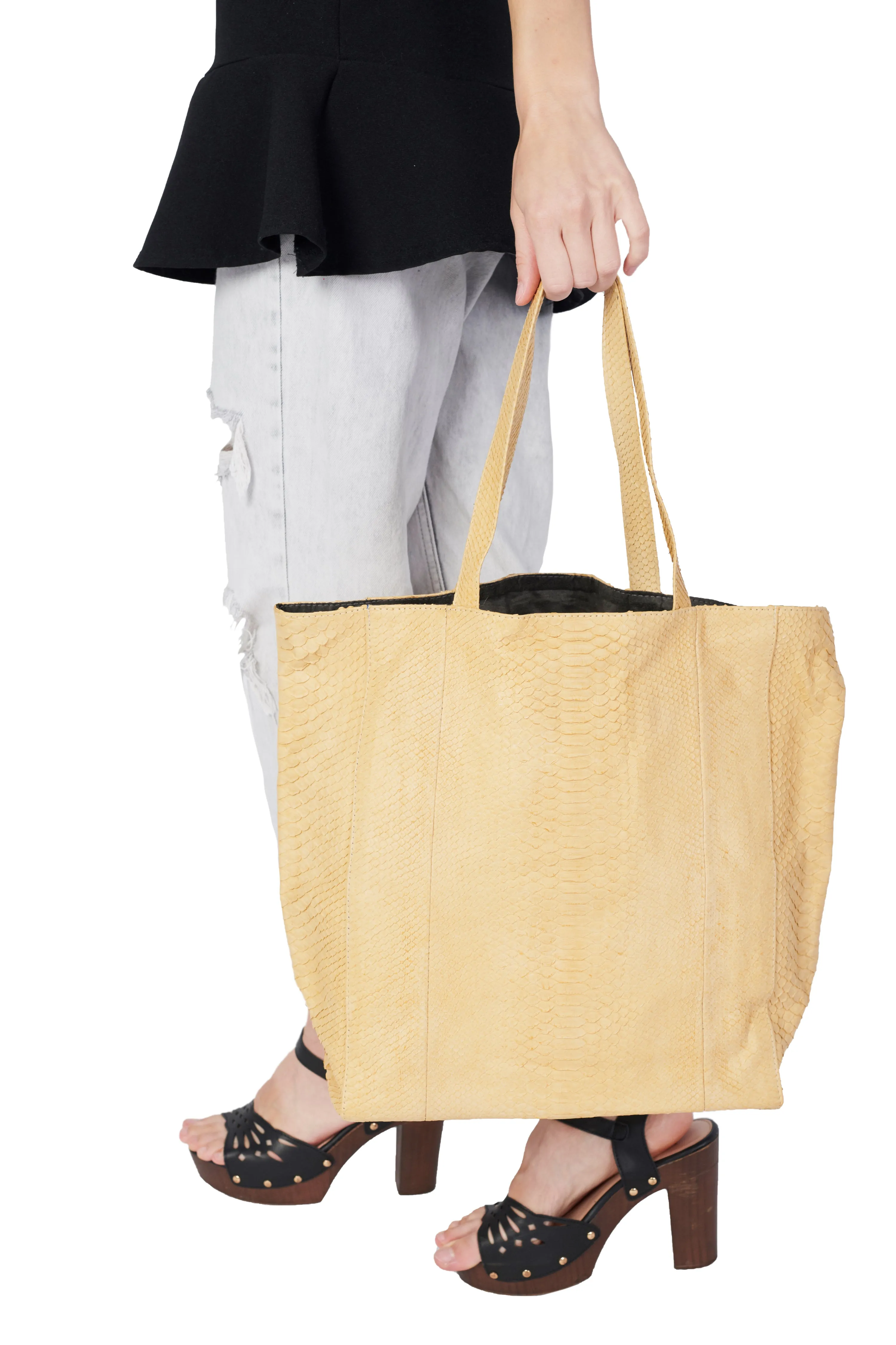 Goa Beige Shopper Tote Bag