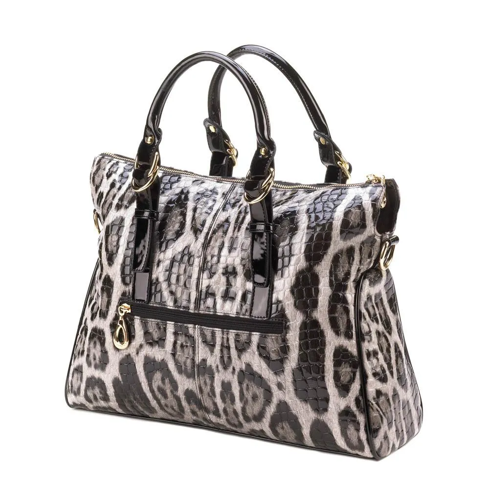 High Fashion Snake Skin Tote Handbag