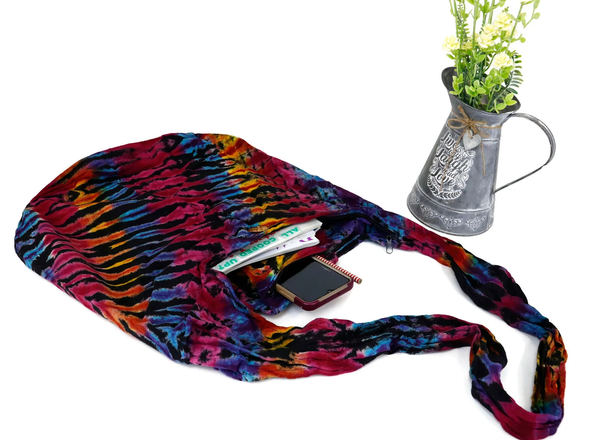 Hobo Bags Tie Dye Sling Crossbody Shoulder bags Bohemian Messenger Bags