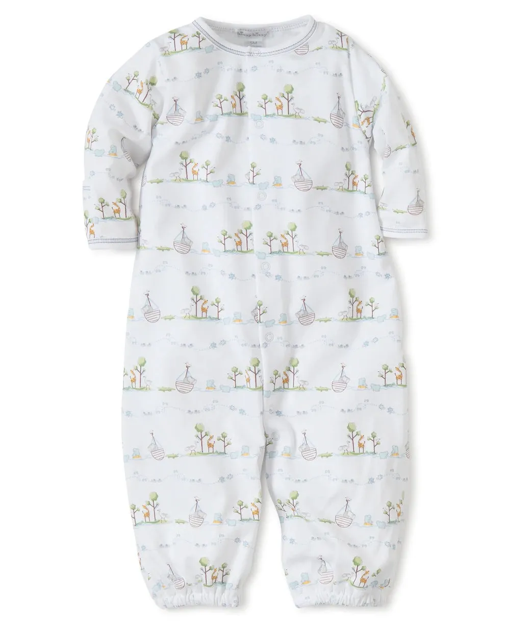 Kissy Kissy - Blue Noah's Print Convertible Gown - Boy Small