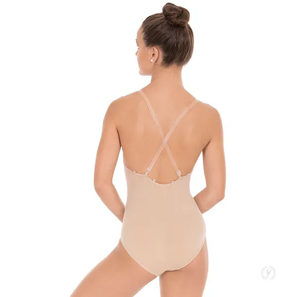 Ladies Beige Euroskins Seamless Convertible Camisole Leotard - Select Size