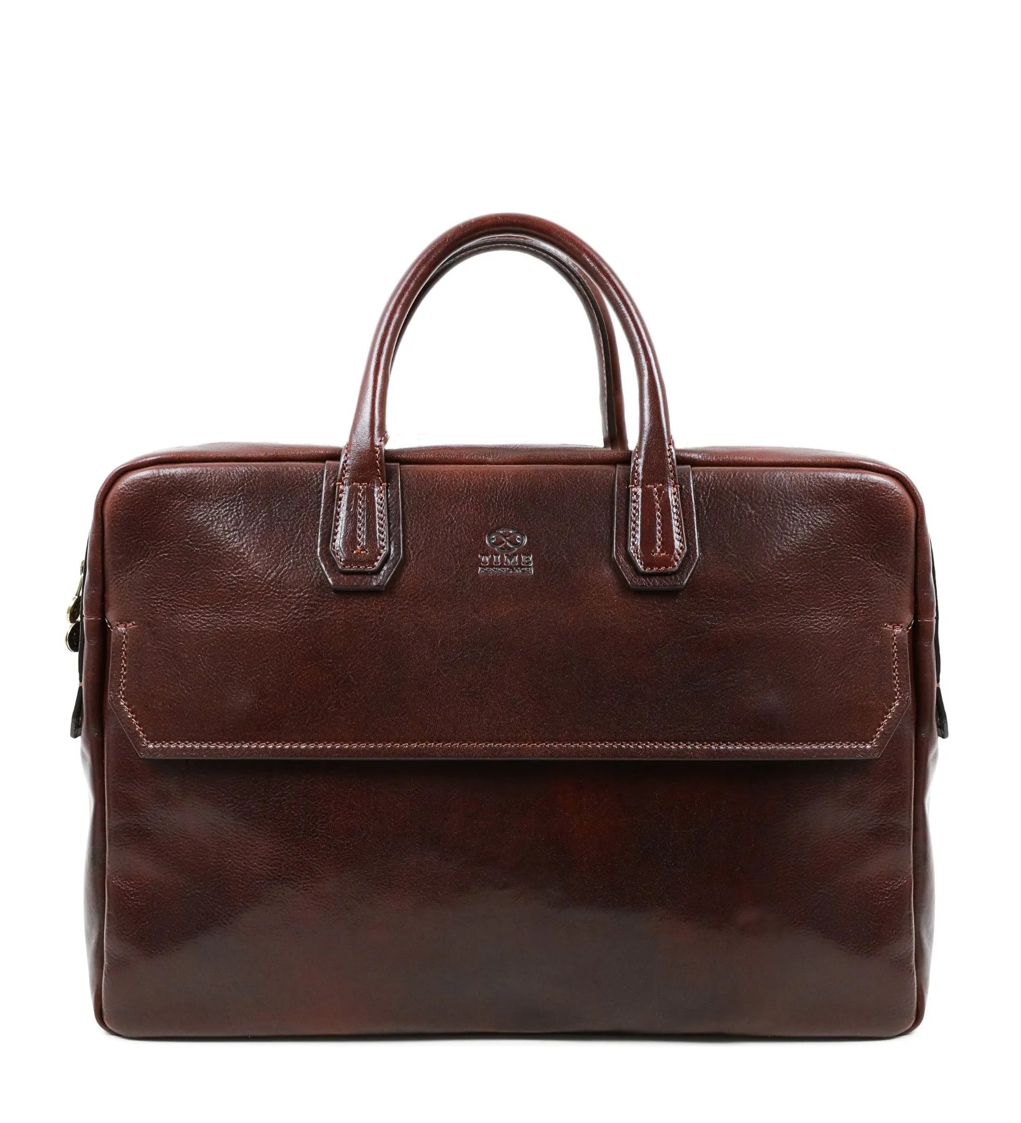 Large Leather Briefcase Laptop Bag - Nostromo