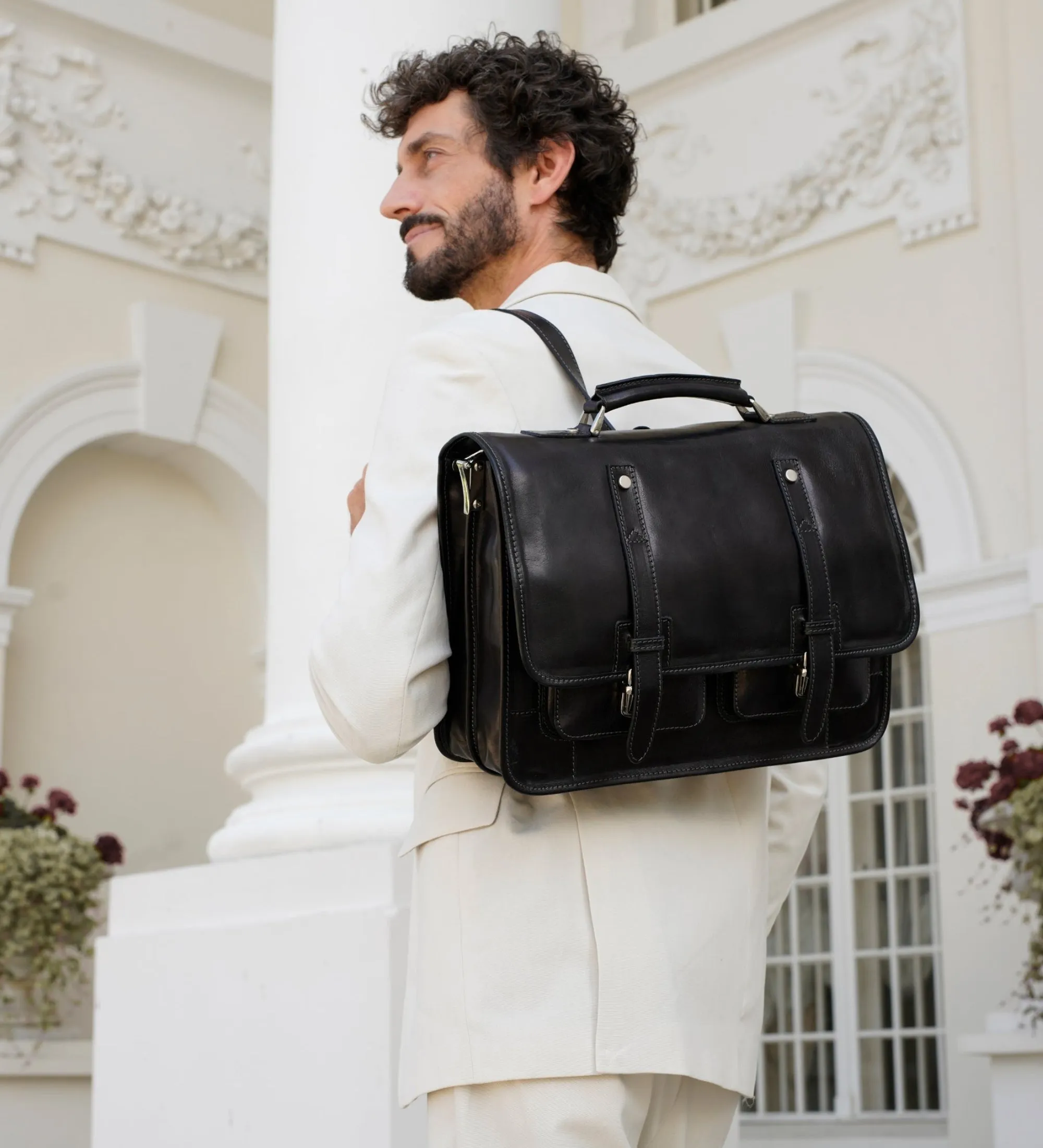 Leather Briefcase Backpack - A Midsummer Night's Dream