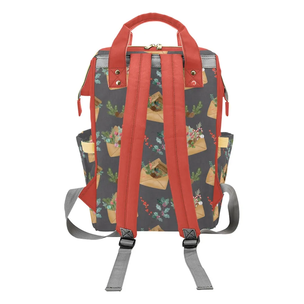 Letters To Santa Nappy Bag Multi-Function Diaper Backpack/Diaper Bag