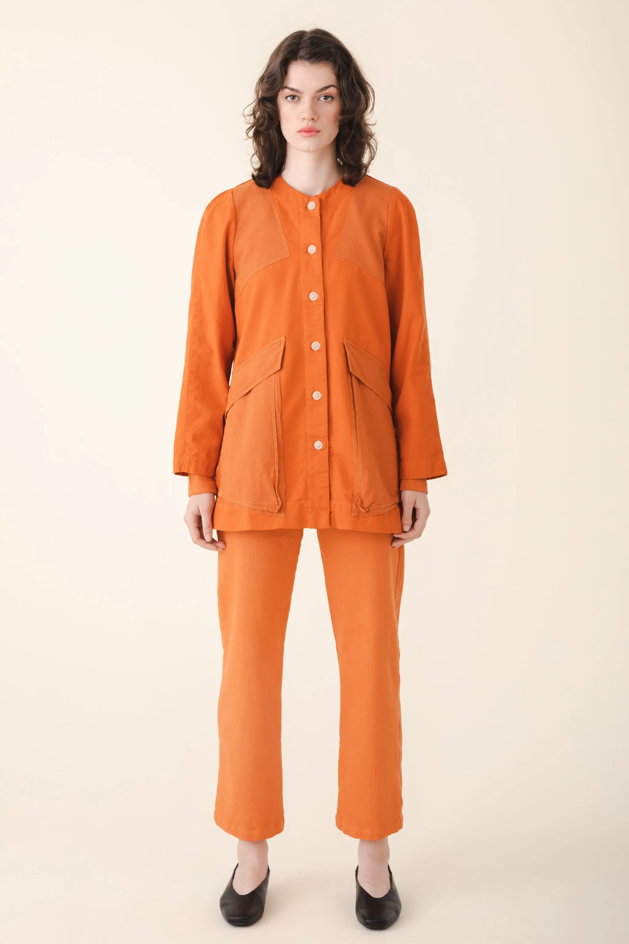 Long Carpenter Pant in Papaya