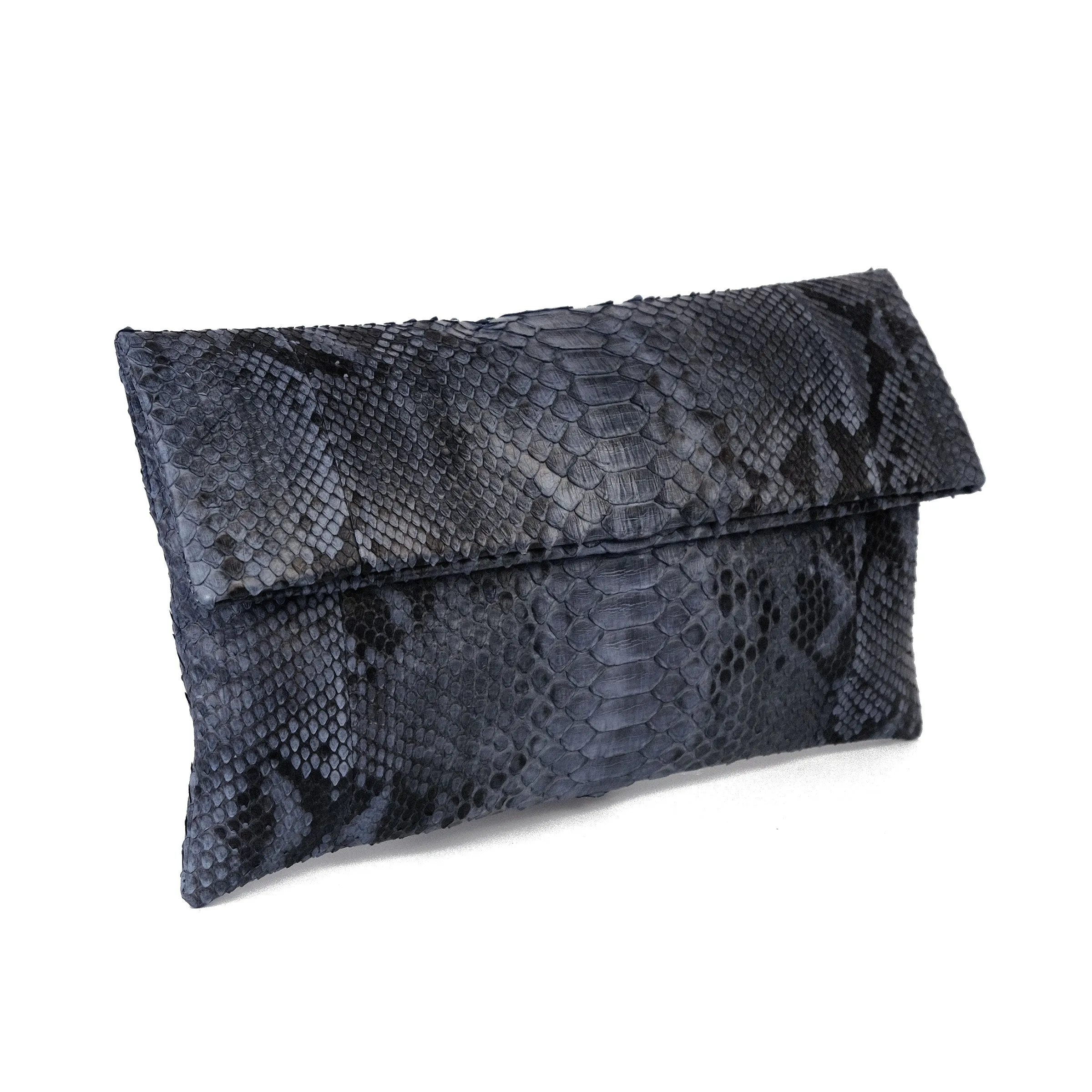 Mandalay Grey Motif Foldover Clutch