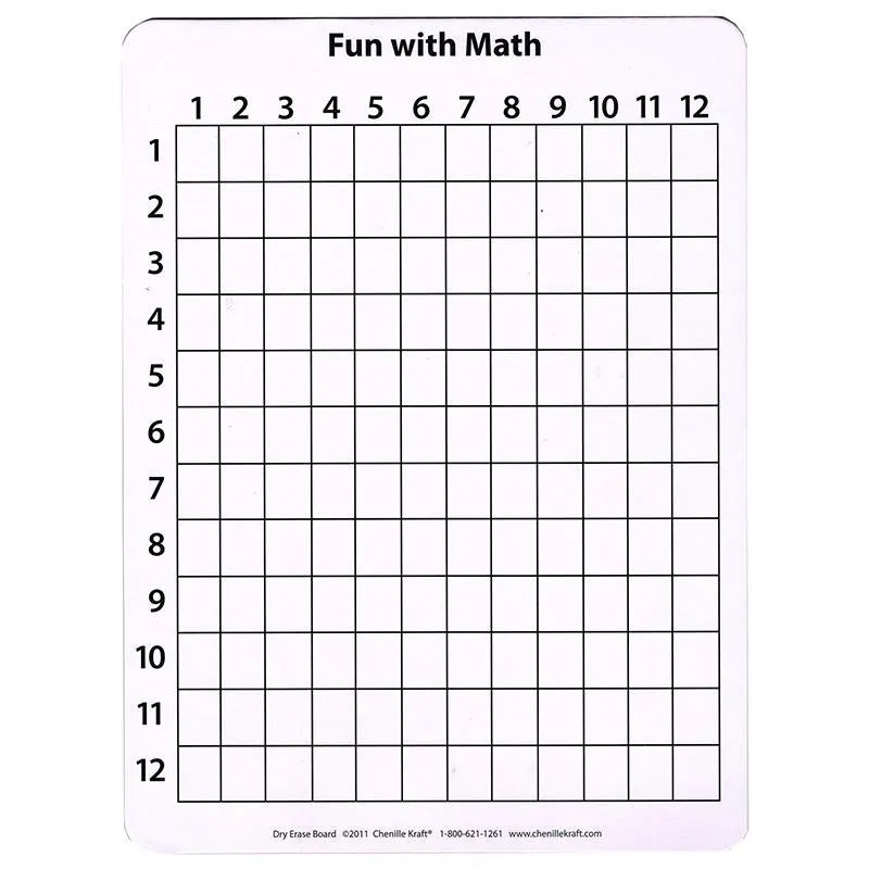 MATH WHITEBOARD 9 X 12 10 PK