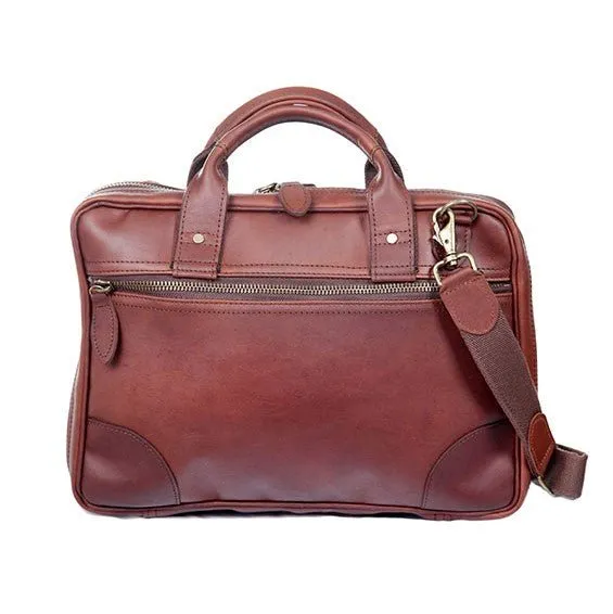 Melvill & Moon Leather Single Sleeve Laptop Bag | Brown