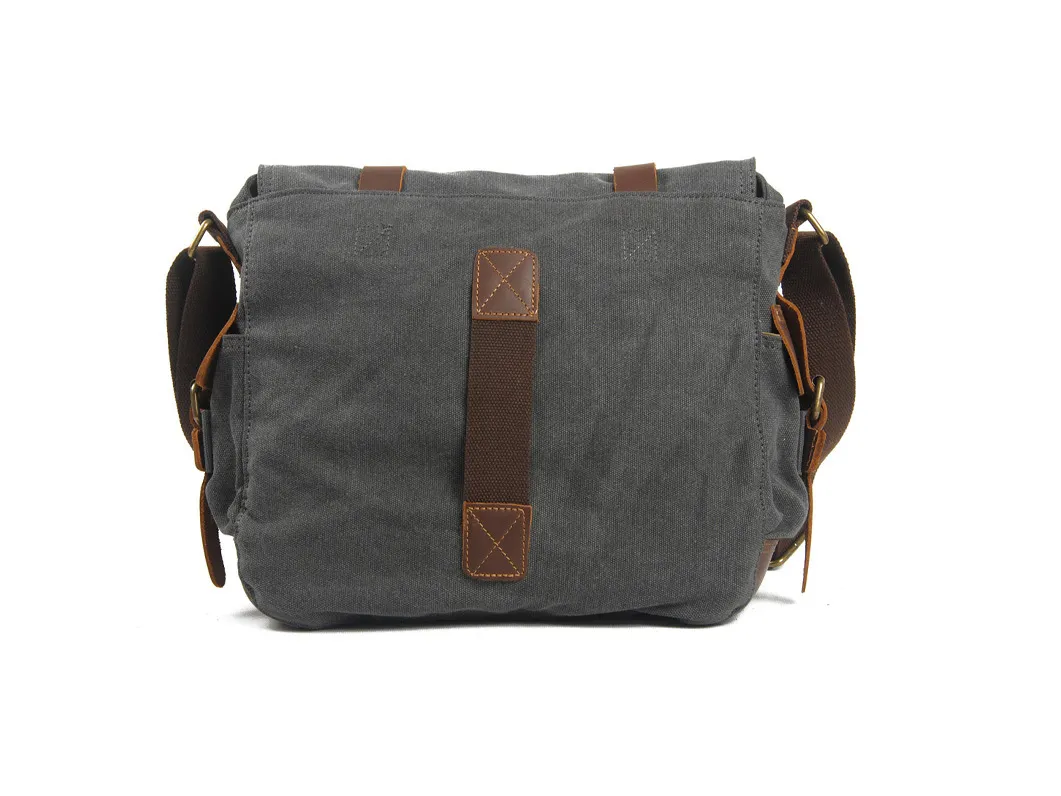 Men's Canvas and Leather Stylish Messenger Bag