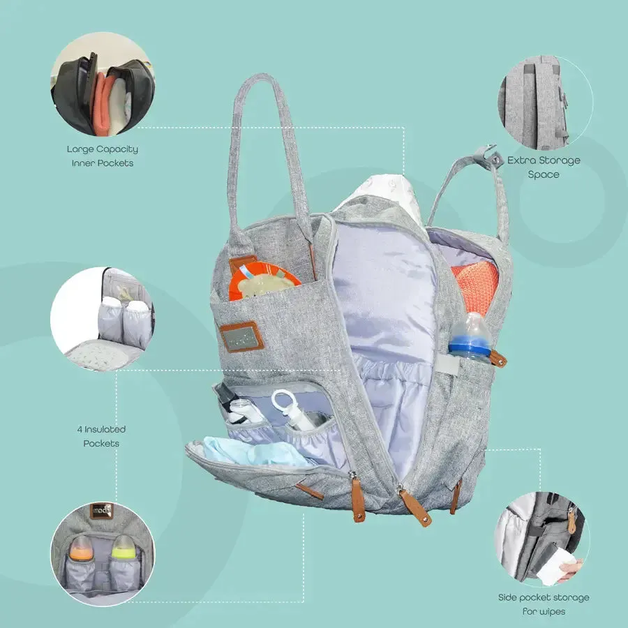 Moon - Kary Me Diaper Bag Backpack - Grey