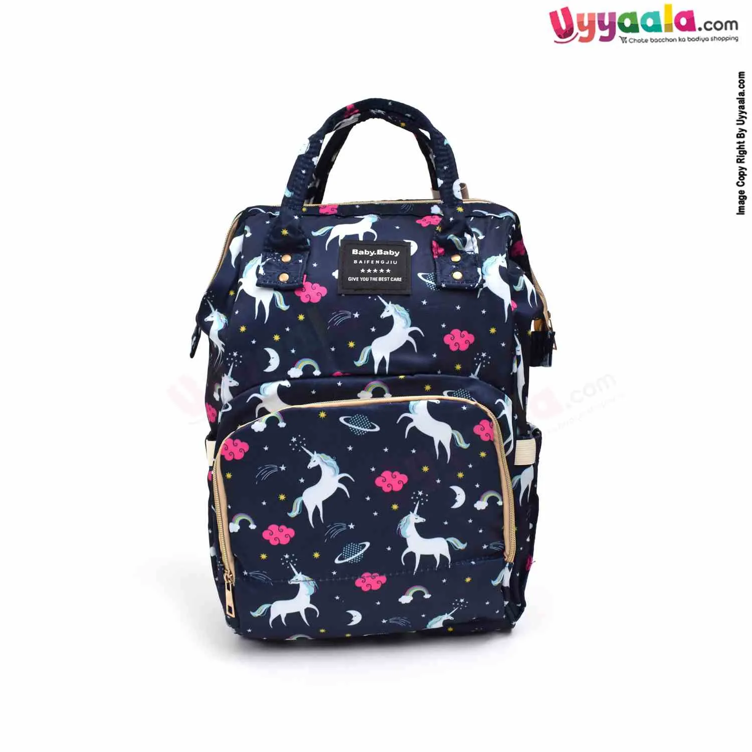 Mother's back pack (diaper bag) comfortable for travelling mothers, premium quality - size(46*31cm) - navy blue