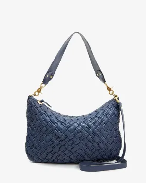 Moyen Messenger Bag - Navy Puffy Woven