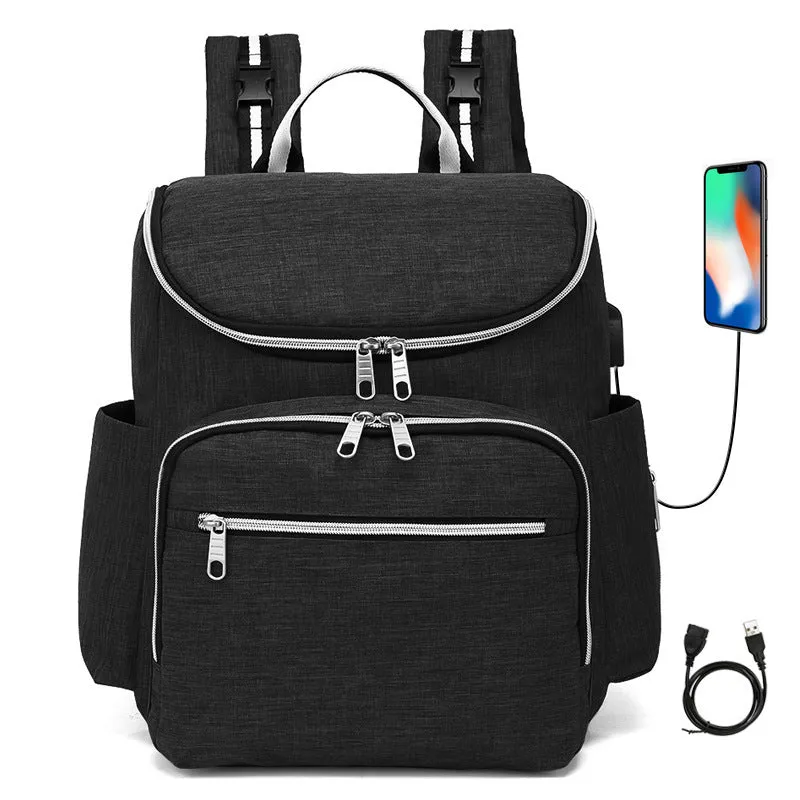 Multi-Functional Large-Capacity Waterproof Diaper Bag Backpack