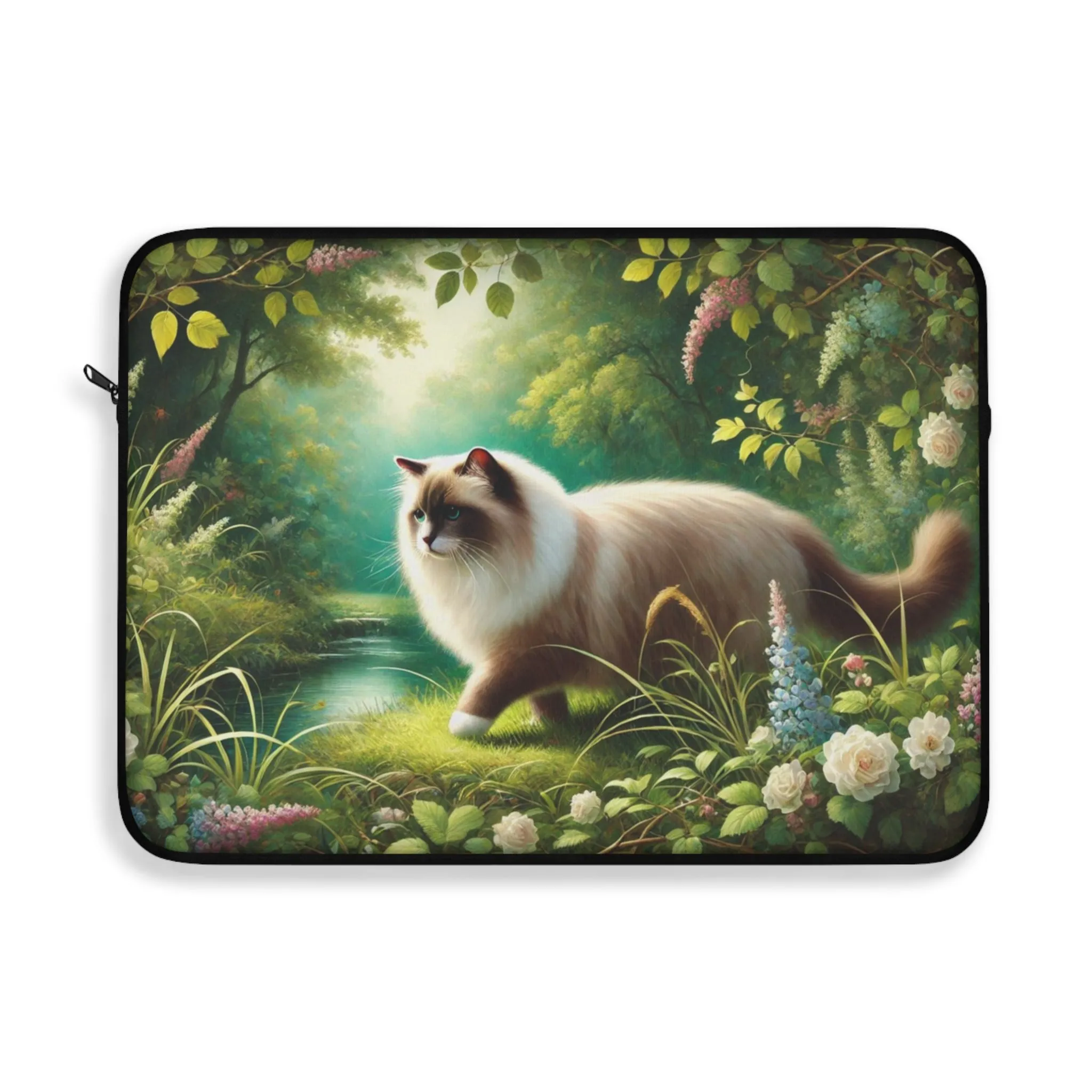 Nature Walk - Cat Lover- Ragdoll Cat - Laptop Sleeve