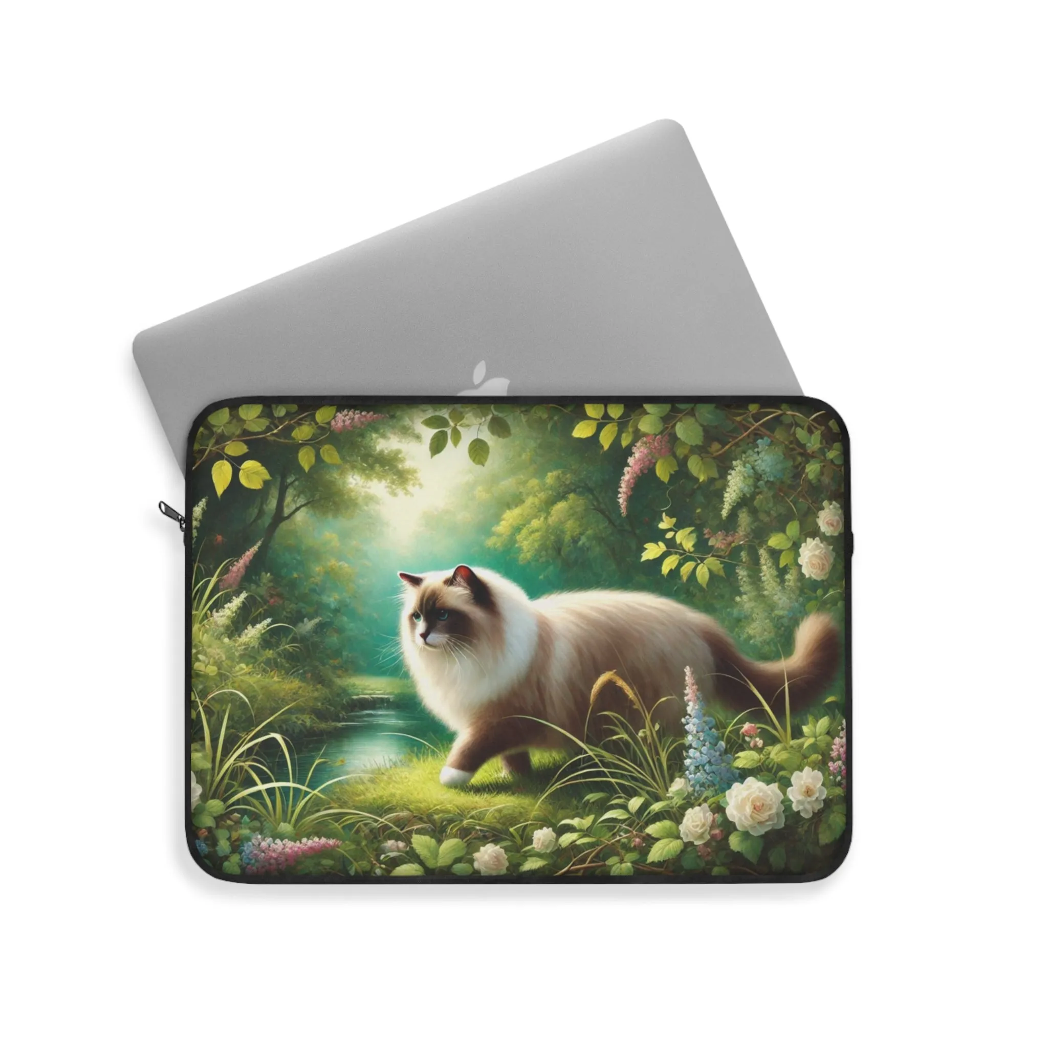 Nature Walk - Cat Lover- Ragdoll Cat - Laptop Sleeve